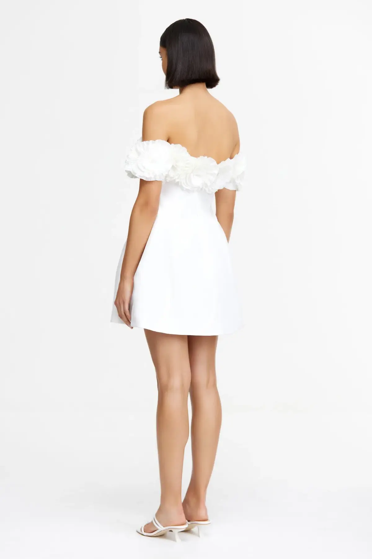 Acler Trusley Mini Dress in Ivory Size 12 - Image 3
