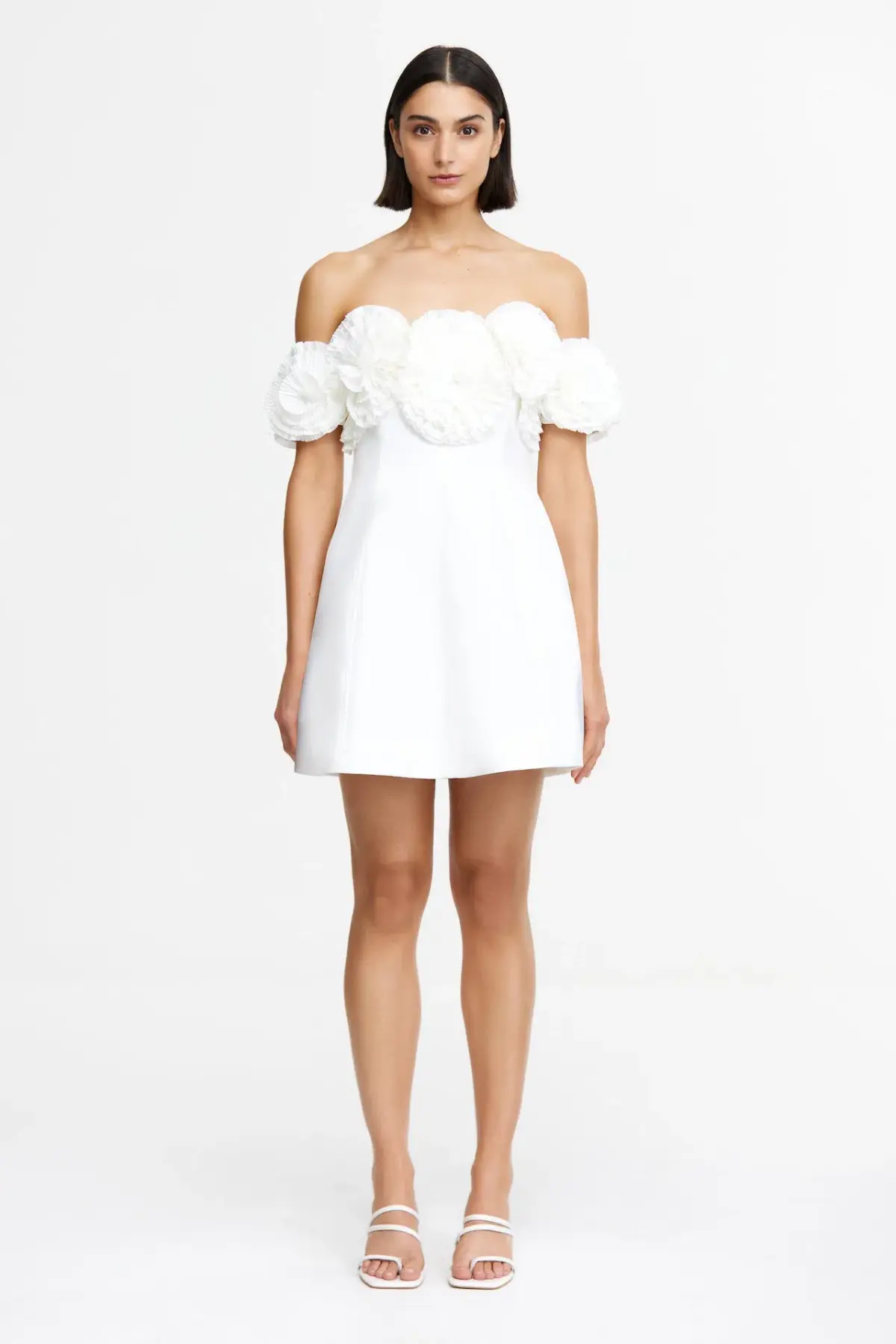 Acler Trusley Mini Dress in Ivory Size 12 - Image 1