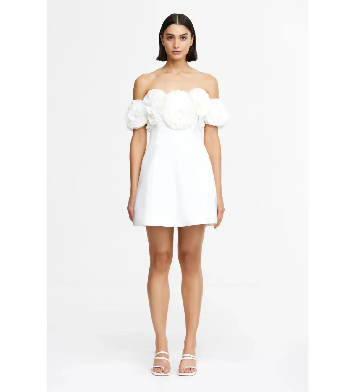 Acler Trusley Mini Dress Ivory Size 14 - Image 1