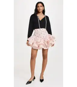 Zimmermann Crush Flip Mini Skirt Pink Hearts Size 1 / AU 10 for rent on The Volte - image 1