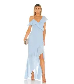 Lovers + Friends Karen Maxi Dress Blue Size AU 8