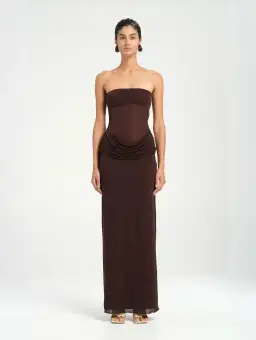 Benni Petra Maxi Dress Brown Size 8