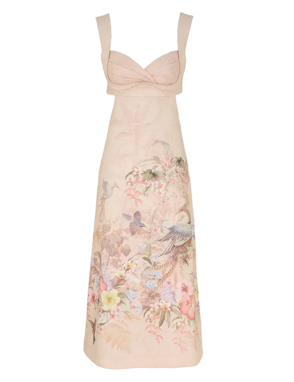 Zimmermann Illuminate Midi Dress Ivory Size 0/Au 8 for rent on The Volte - main image
