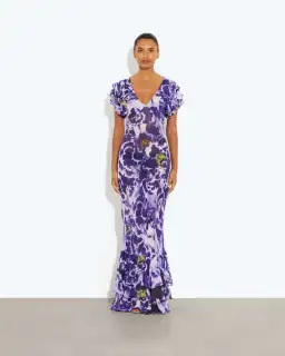 Rat And Boa Lucille Maxi Dress Blue Iris Orchid Size 16 for rent on The Volte - image 1