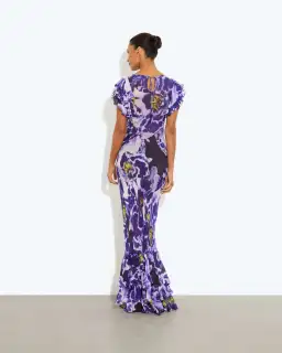Rat And Boa Lucille Maxi Dress Blue Iris Orchid Size 16 for rent on The Volte - image 3