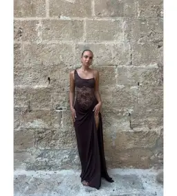 Natalie Rolt Sloane Dress in Chocolate Size 1 / AU 8 for rent on The Volte - image 2