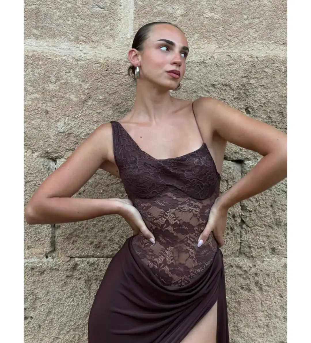 Natalie Rolt Sloane Dress in Chocolate Size 1 / AU 8 for rent on The Volte - main image