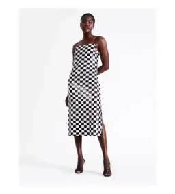 Wayne Cooper Sequin Check Midi Dress Multi Size 10 for rent on The Volte - image 1
