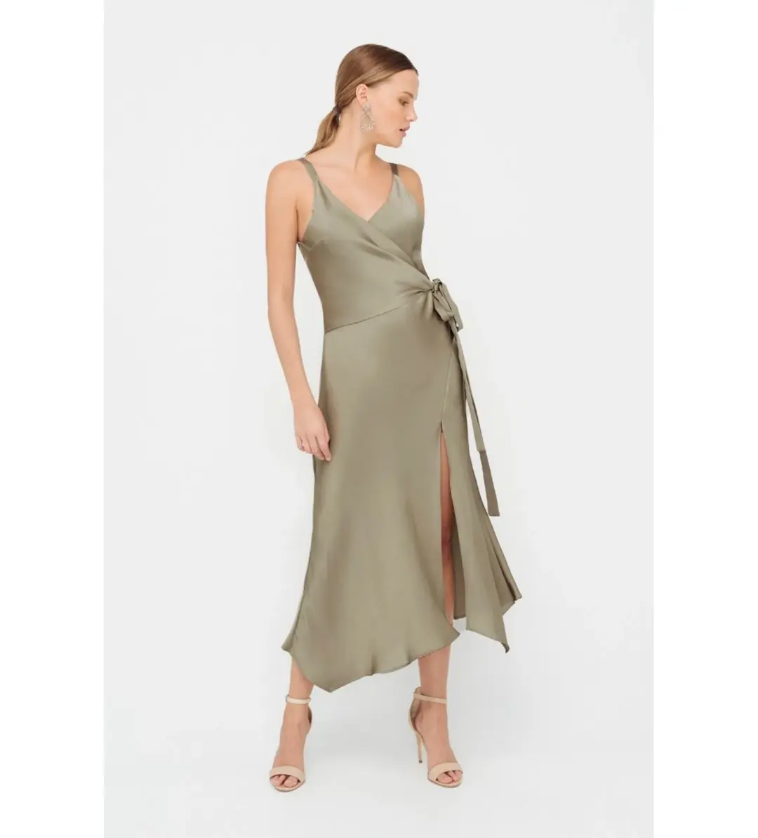 Sheike Glamour Midi Dress Sage Size AU 14 for rent on The Volte - main image