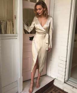 Bec + Bridge Sylvie Wrap Midi Dress size 8 for rent on The Volte - image 1