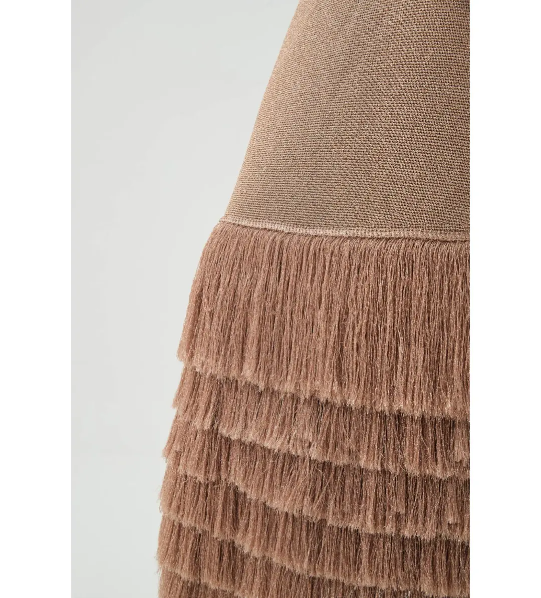 Aje Breeze Knit Midi Dress Rose Gold Size AU 8 for rent on The Volte - main image