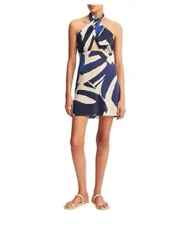 Edward Silk Halter Mini Dress
