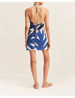 Edward Silk Halter Mini Dress