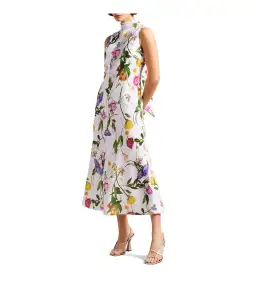 Ted Baker Addilin Cowl Neck Slip Midi Dress White Floral Size 2 AU 10 for rent on The Volte - image 2
