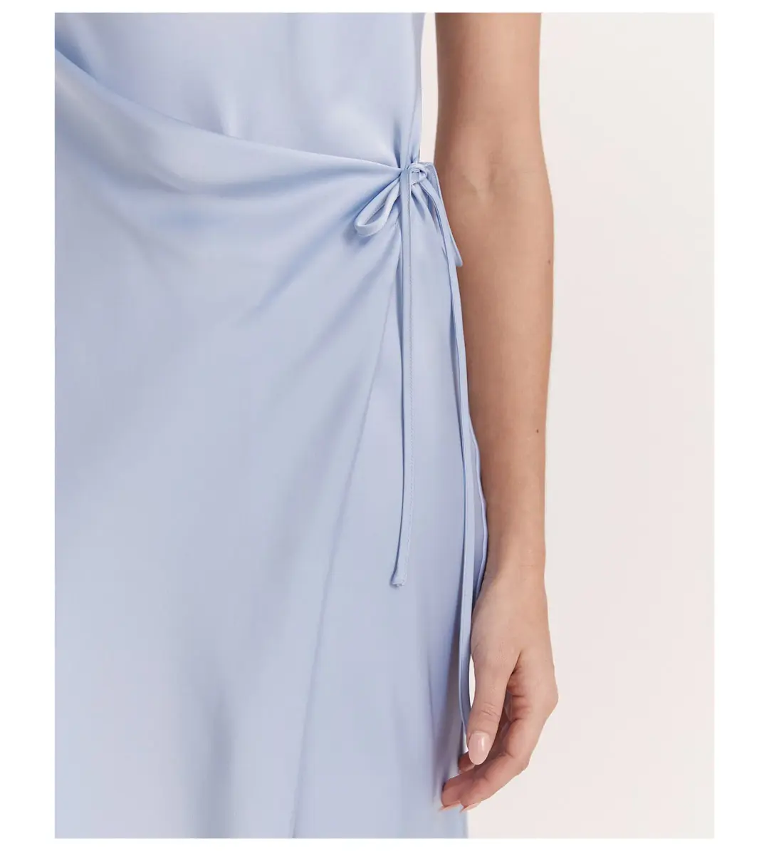 Saba Jayde Wrap Midi Dress in Blue Size AU 10 for rent on The Volte - main image