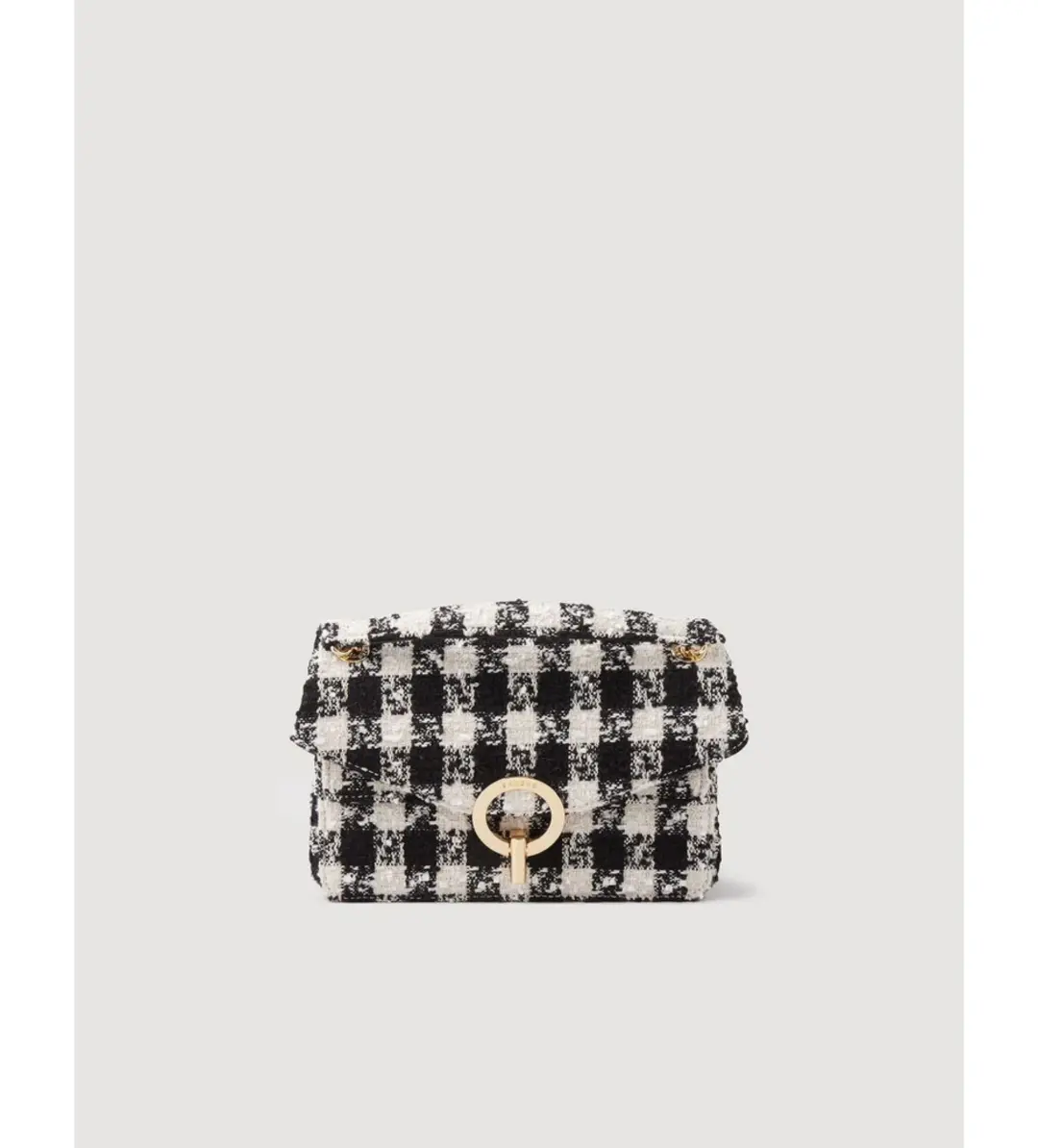 Sandro Yza Houndstooth Tweed Bag for rent on The Volte - main image