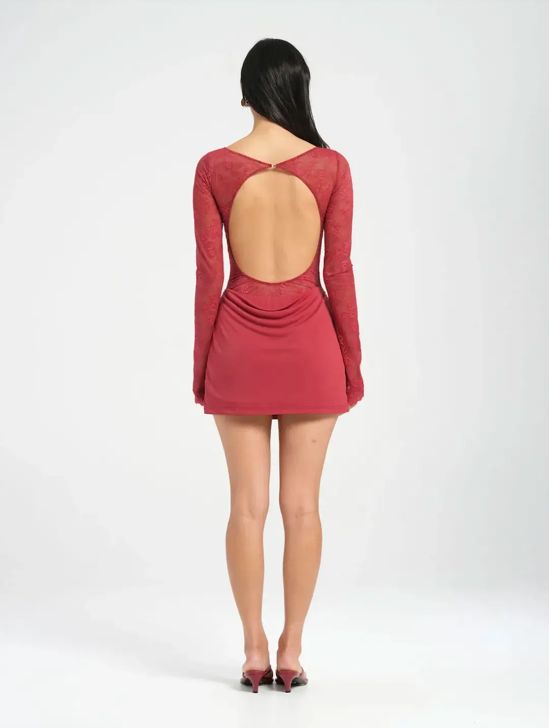 Benni Oskar Mini Dress Raspberry Size AU 8 for rent on The Volte - main image
