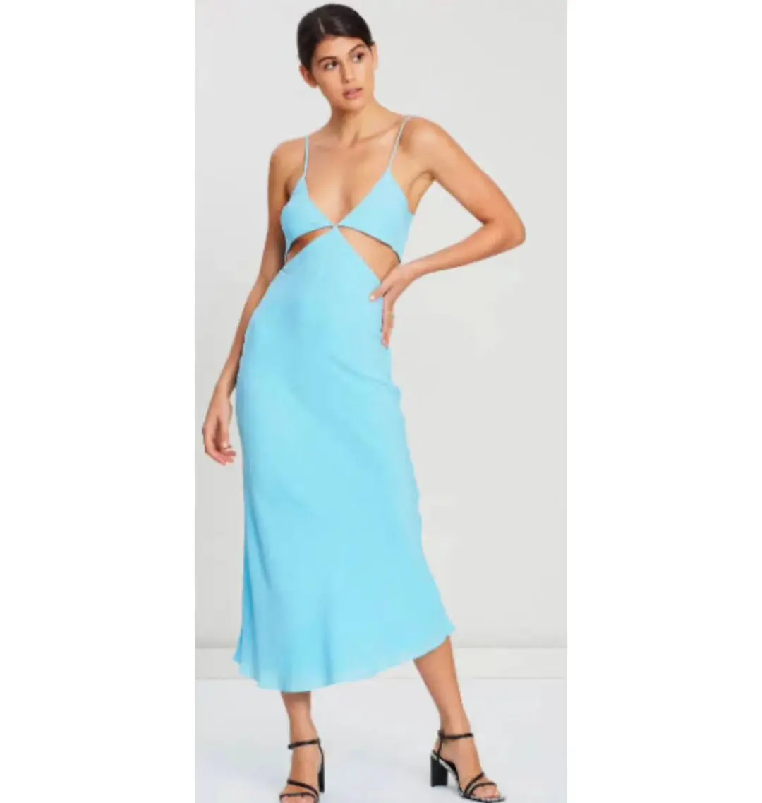 Bec & Bridge Marine Dreams Midi Dress Blue Size 6 for rent on The Volte - main image