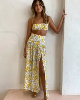 Bec & Bridge Cali Sun Top & Skirt Set Maxi Size AU 6 for rent on The Volte - image 1