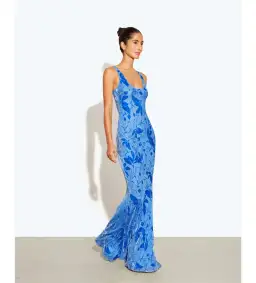 Rat & Boa Inez Maxi Dress Blue Print Size L/AU 12 for rent on The Volte - image 4