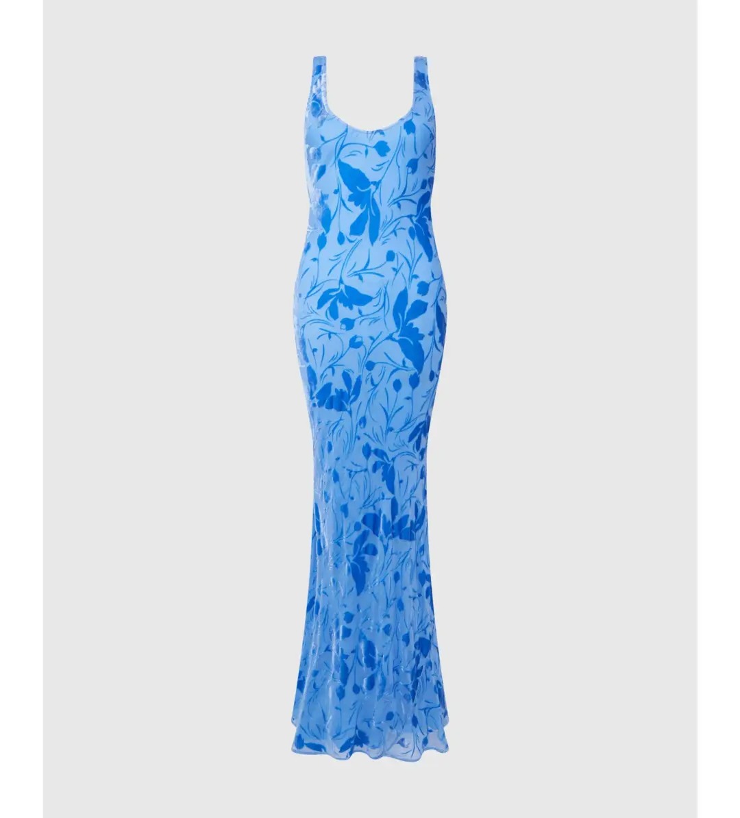 Rat & Boa Inez Maxi Dress Blue Print Size L/AU 12 for rent on The Volte - main image