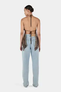 Hansen and Gretel Gina Backless Cami Tan Python Size AU 6 for rent on The Volte - image 2