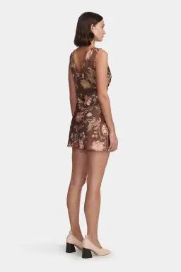 Hansen and Gretel Quinn Dress Carob Floral Mini Size AU 4 for rent on The Volte - image 5
