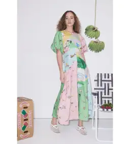 Alemais Jet Midi Dress Multi Print Size AU 12