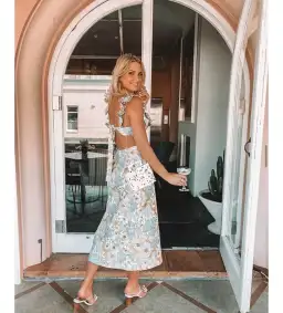 Zimmermann Super Eight Frilled Midi Dress Floral Size 10 for rent on The Volte - image 4