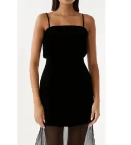 Justin Tong Phoebe Organza Maxi Dress Black Size 8 for rent on The Volte - image 4