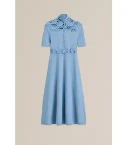 Scanlan Theodore Crepe Knit Daisy Soft Dress Denim Size M / AU 10 for rent on The Volte - image 6