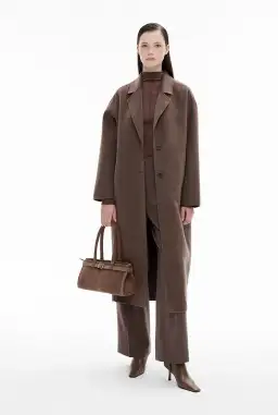 Witchery Double Faced Coat in Brown One Size