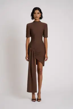 Eliya The Label Eloise Mini Dress Brown Size 6 for rent on The Volte - image 1