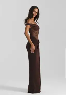Natalie Rolt Sloane Gown Espresso Size AU 6 for rent on The Volte - image 1