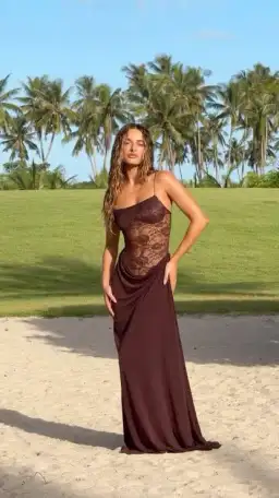 Natalie Rolt Sloane Espresso Dress Espresso Size 8 for rent on The Volte - image 2