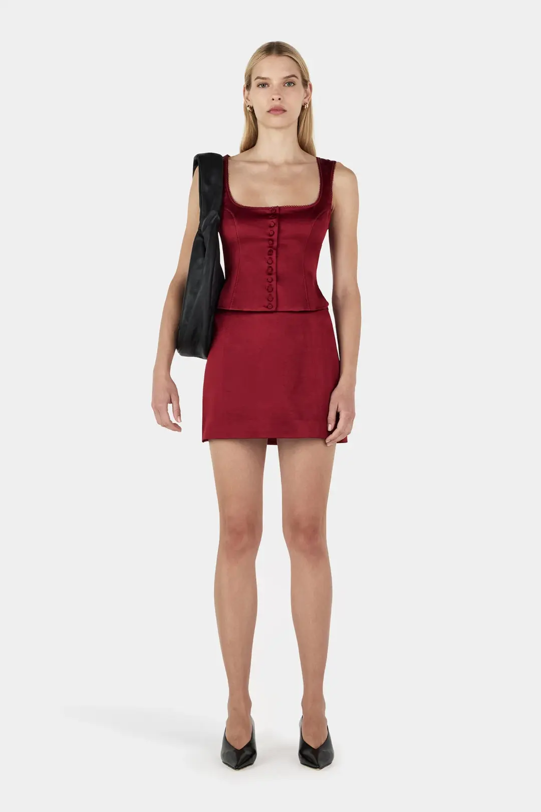 Hansen and Gretel Rowena Corset Top Red Dahlia Size 8 for rent on The Volte - main image