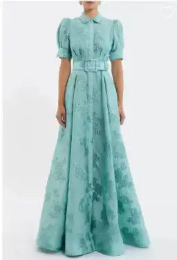 Rebecca Vallance Benette Short Sleeve Gown Teal Blue Size 16 for rent on The Volte - image 1