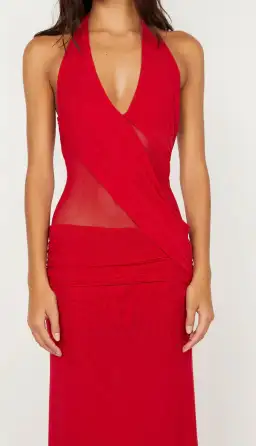 Bec & Bridge Deija Halter Maxi Dress Strawberry Size 6 for rent on The Volte - image 3