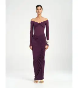 Benni Wilma Maxi Dress Deep Purple Size AU 10