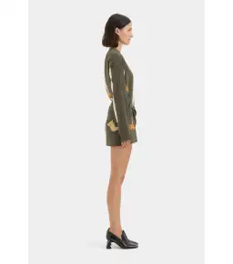 Sir the Label Constance Twist Mini Dress Iris Floral Size 2 / AU 10 for rent on The Volte - image 3