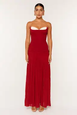 She is OLLÁ Nicolette Maxi Dress in Raspberry Size 6 for rent on The Volte - image 1