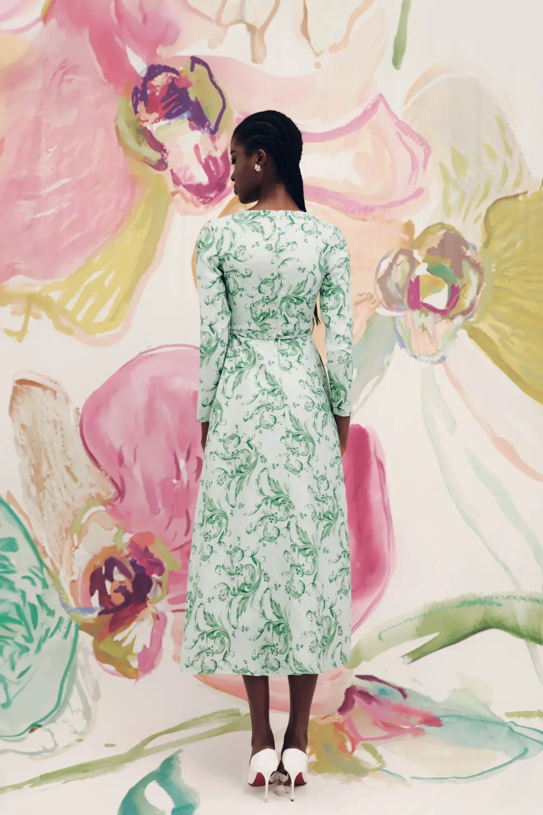 Justin Tong Eleanor Maxi Dress Green Size 8 for rent on The Volte - main image