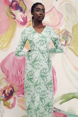 Justin Tong Eleanor Maxi Dress Green Size 8 for rent on The Volte - image 2