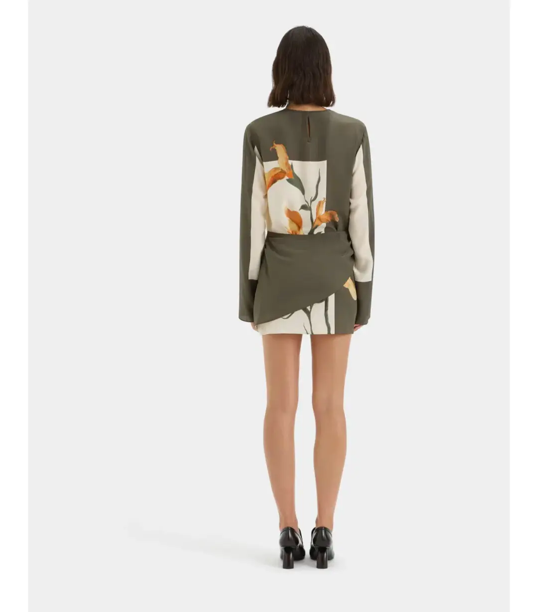 Sir the Label Constance Twist Mini Dress Iris Floral Size 1 / AU 8 for rent on The Volte - main image