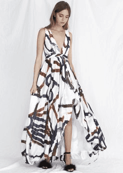 Aje AWELYE MULTI Belize Maxi Dress size 14