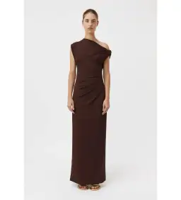 Camilla and Marc Annalise Maxi Dress Chocolate Brown Size AU 12 for rent on The Volte - image 1