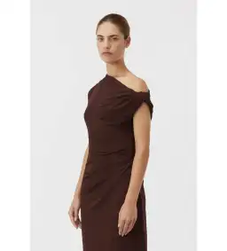Camilla and Marc Annalise Maxi Dress Chocolate Brown Size AU 12 for rent on The Volte - image 3