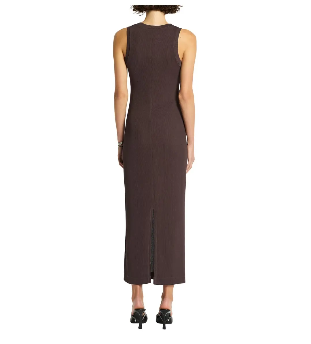 Sass & Bide Detour Rib Maxi Dress Chocolate Size 8/XS for rent on The Volte - main image