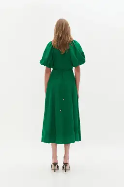 Aje Alma Midi Dress Emerald Sapphire Size 8 for rent on The Volte - image 5