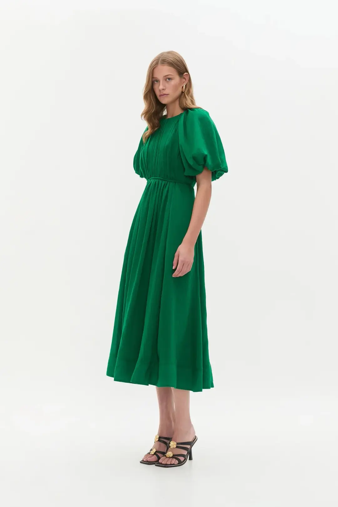 Aje Alma Midi Dress Emerald Sapphire Size 10 for rent on The Volte - main image